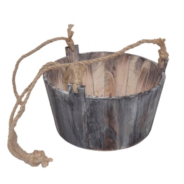 Gardencontrol Cheung's Round Wooden planter with Rope Handle GA2847651 - main